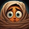 Colorful Cartoon Character In Bedouin Cloth With Intense Emotional Expression