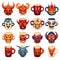 Colorful Cartoon Devil Coffee Mugs - Mythological Inspired Demon Ornaments