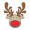 colorful cartoon funny face reindeer animal