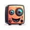 Colorful Cartoon Robot: A Cute And Quirky Stylized Portraiture
