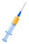 Colorful cartoon syringe