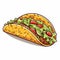 Colorful Cartoon Taco Vector Illustration With High Detail