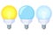 Colorful cartoon warm and cold light orb lamp set