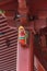 Colorful carved Baku or Zoubana(Dream Eater Tapir) at Senso-ji Kannon temple Main Hall (Honden)