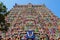 Colorful carved Gopuram, Near Gangaikonda Cholapuram, Tamil Nadu, India