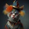 Colorful Cat Clown: A Playful and Whimsical Costume Idea