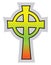 Colorful Catholic Celtic Cross vector illustration on a