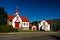 Colorful catholic church in Akureyri