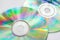 Colorful cd disks