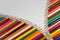 Colorful cedar wooden pencils in zipper shape