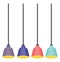 Colorful ceiling lamps, icon