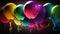 Colorful celebration balloons background .