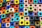 Colorful ceramic cube texture background