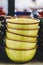 Colorful ceramic stacked plates