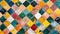 Colorful Ceramic Tiles Mosaic Texture with Vintage Charm