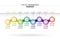 Colorful chain diagram infographics for presentations. Timeline