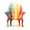 Colorful Chair: Futuristic Fragmentation In Algorithmic Art