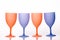 Colorful champagne glasses