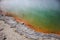 Colorful Champagne Pool at Wai-O-Tapu Thermal Wonderland near Rotorua, North Island, New Zealand