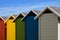 Colorful changing huts at the beach