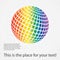 Colorful Checkered Sphere - Globe Design Vector