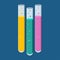 Colorful chemical lab flask  illustration