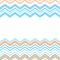 Colorful chevron ornament geometric abstract seamless border, vector