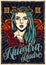 Colorful chicano tattoo poster