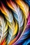 Colorful chicken feathers in soft and blur style for the background generated by ai