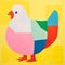 Colorful Chicken Safari: Minimalist Artwork For Nursery Room