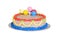 Colorful child birthday cake