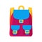 Colorful Childish Backpack Vector Illustration