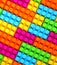 Colorful Children lego brick toy background