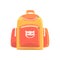 Colorful childrens backpack, rucksack for school vector Illustration