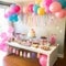 Colorful childs birthday party. Created using ai generative.