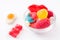 Colorful childs sweets and treats isolated