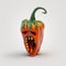 Colorful Chilli face Chile\\\'s with flames and fire. Hot Chillis.