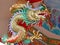 Colorful China dragon on oriental temple roof