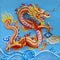 Colorful chinese dragon