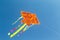 Colorful chinese kite flying in the blue sky