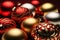 colorful christmas balls close full-frame background, neural network generated art