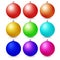 Colorful christmas balls. Set of isolated decorations.