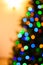 Colorful Christmas tree lights bokeh