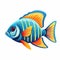Colorful cichlids simple fish vector fish tank colour stone fishing lure clip art colorful aquarium plants