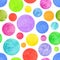 Colorful circle grunge seamless pattern