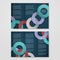 Colorful circle layout design for tri-fold brochure