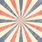 Colorful Circus Sunburst Background.