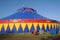 a colorful circus tent