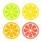 Colorful citrus slice icon