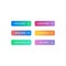 Colorful clean buttons websites icons. Vector illustration eps 10